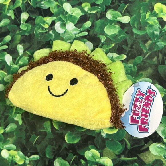 Taco Embroidered Smiley Face Foodie Plush Stuffed Animal Toy 7” Taco Tuesday Toy - Picture 6 of 13